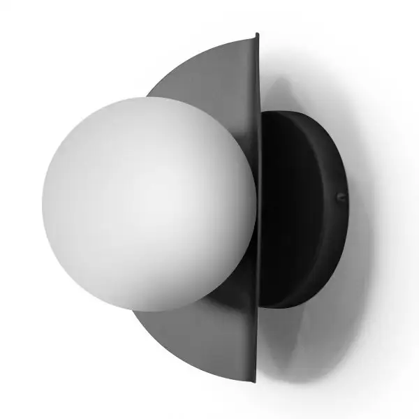 Arandela Shell Metal e Globo Leitoso 12cm 272 Itamonte