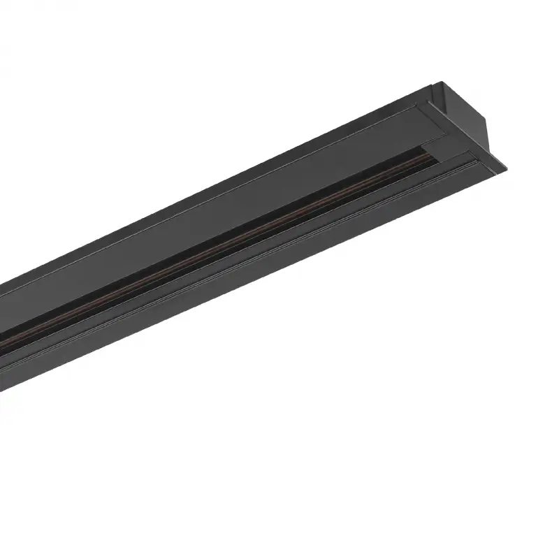 Trilho de Embutir 1 Metro Preto 30106 Romalux - IluminiFast
