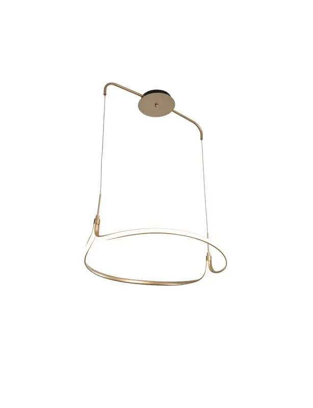 Pendente Tubular Dourado Silicone Led 32W EB103/30 Luciin