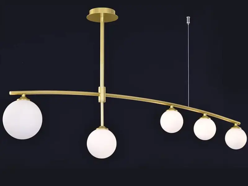 Pendente Arco Torino Metal Bronze 5 Lampadas 2-6505 Tupiara