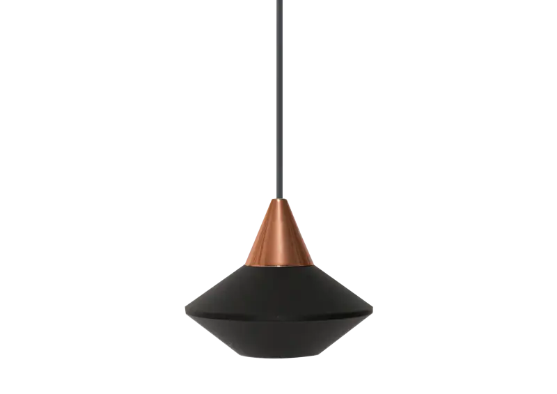 Pendente Mini Hat Pt Led 7W 3000K Bivolt P0040 Romalux