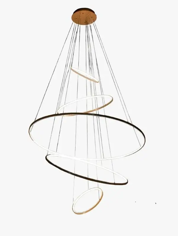 Pendente Arcos Led 150W Dourado e Preto US100-30 Luciin