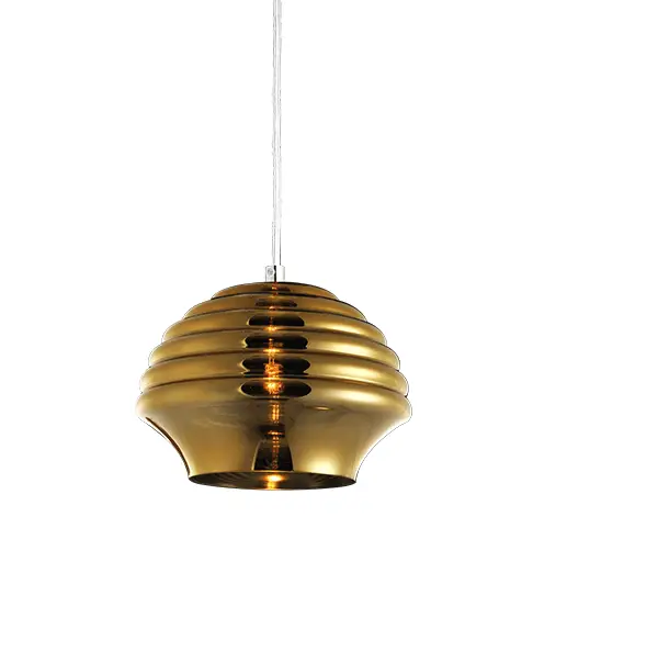 Pendente para Sala Algebar em Vidro Dourado E27 Avant 1