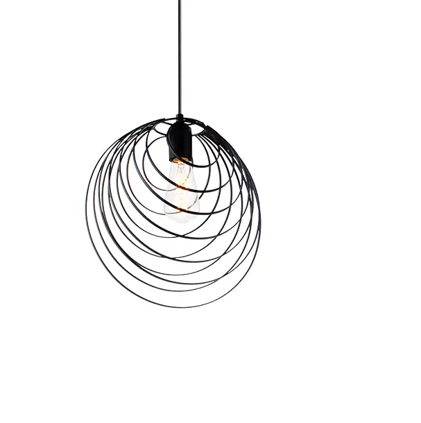 Pendente para Sala Kaus em Aço Preto Fosco E27 Avant 1