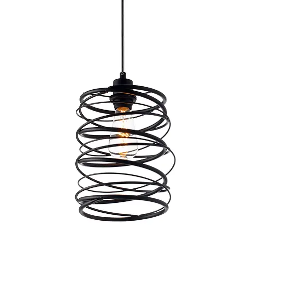 Pendente para Sala Electra em Aço Preto Fosco E27 Avant 1