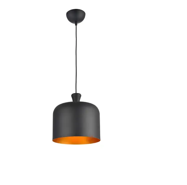 Pendente para Cozinha Bell 28cm Preto e Ouro E27 Avant 1