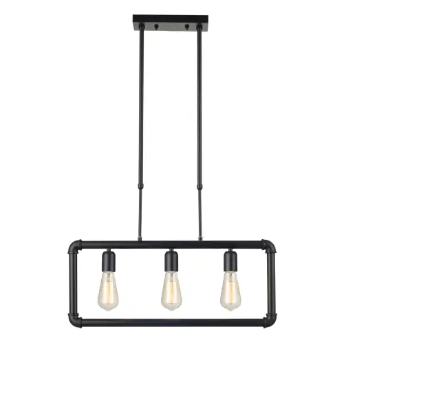 Pendente para Cozinha Hash Preto 3  Lâmpadas E27 Avant 1