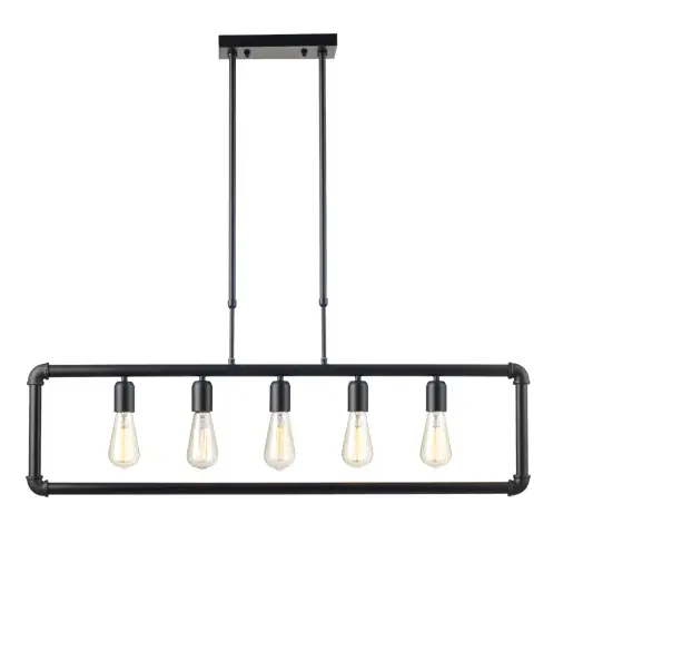 Pendente para Cozinha Hash Preto 5  Lâmpadas E27 Avant 1