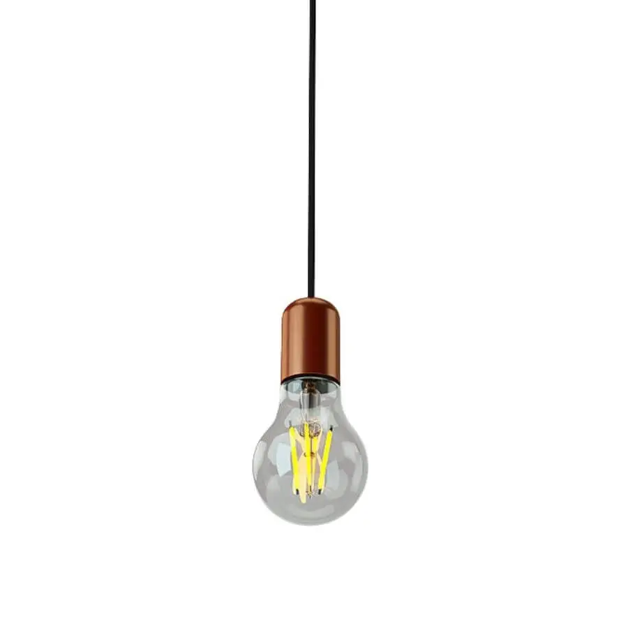 Pendente para Cozinha Bronze 1 Lâmpada Edison OR007 Orluce 1