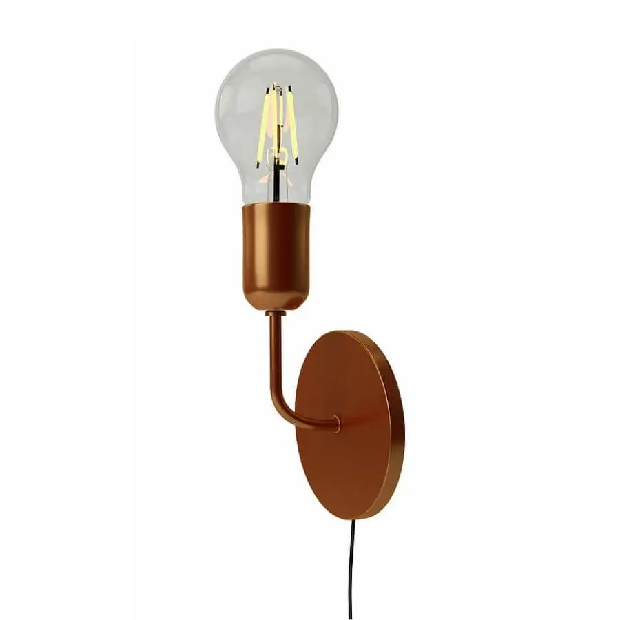 Arandela Interna Bronze 1 Lâmpada Edison OR023 Orluce 1