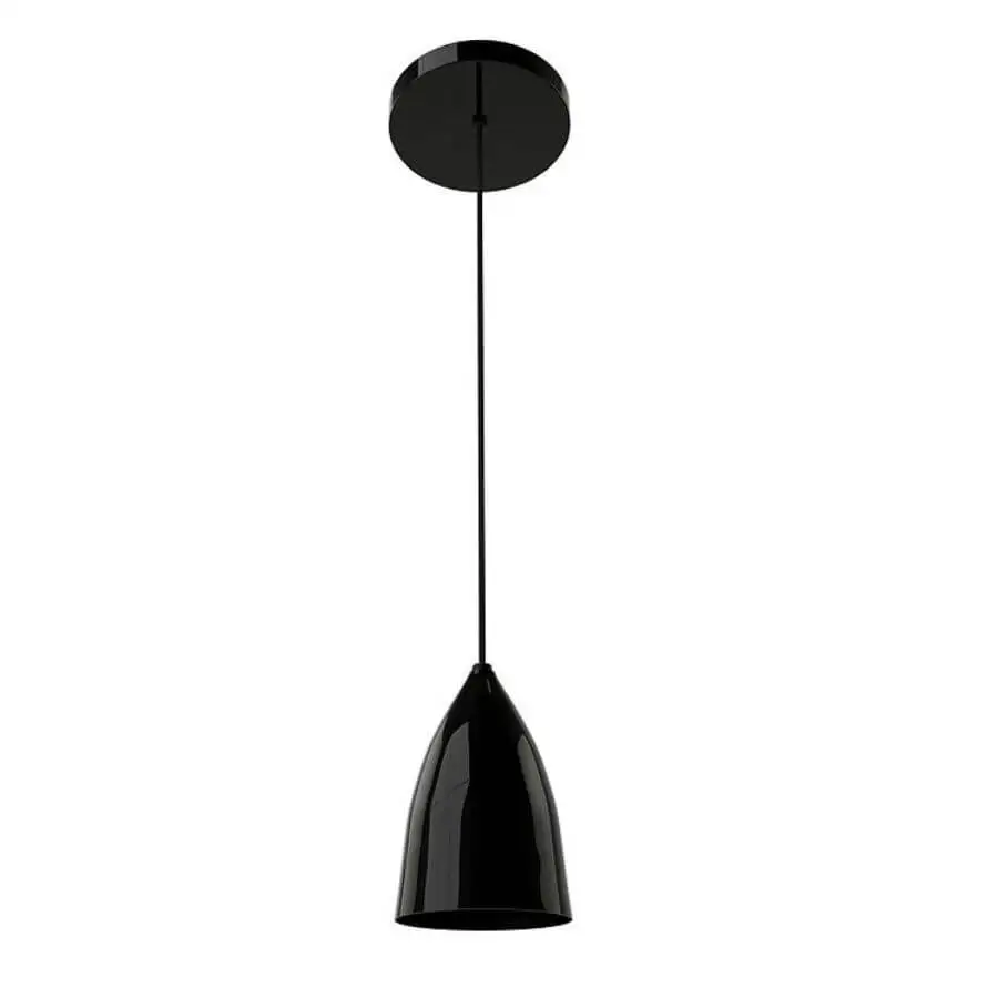 Pendente para Bancada Preto 1 Lâmpada Luce OR041 Orluce 1