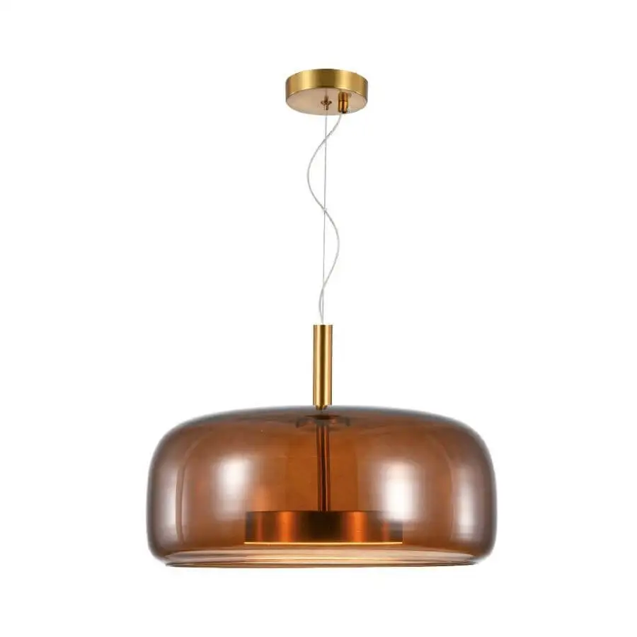 Pendente Led Ambar e Dourado 24W 3000k Dial OR1251 Orluce 1