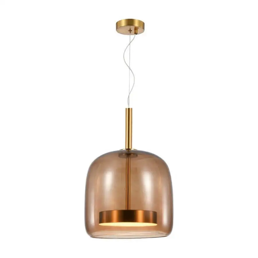 Pendente Led Ambar/Dourado 22cm 24W 3000k Dial OR1252 Orluce 1