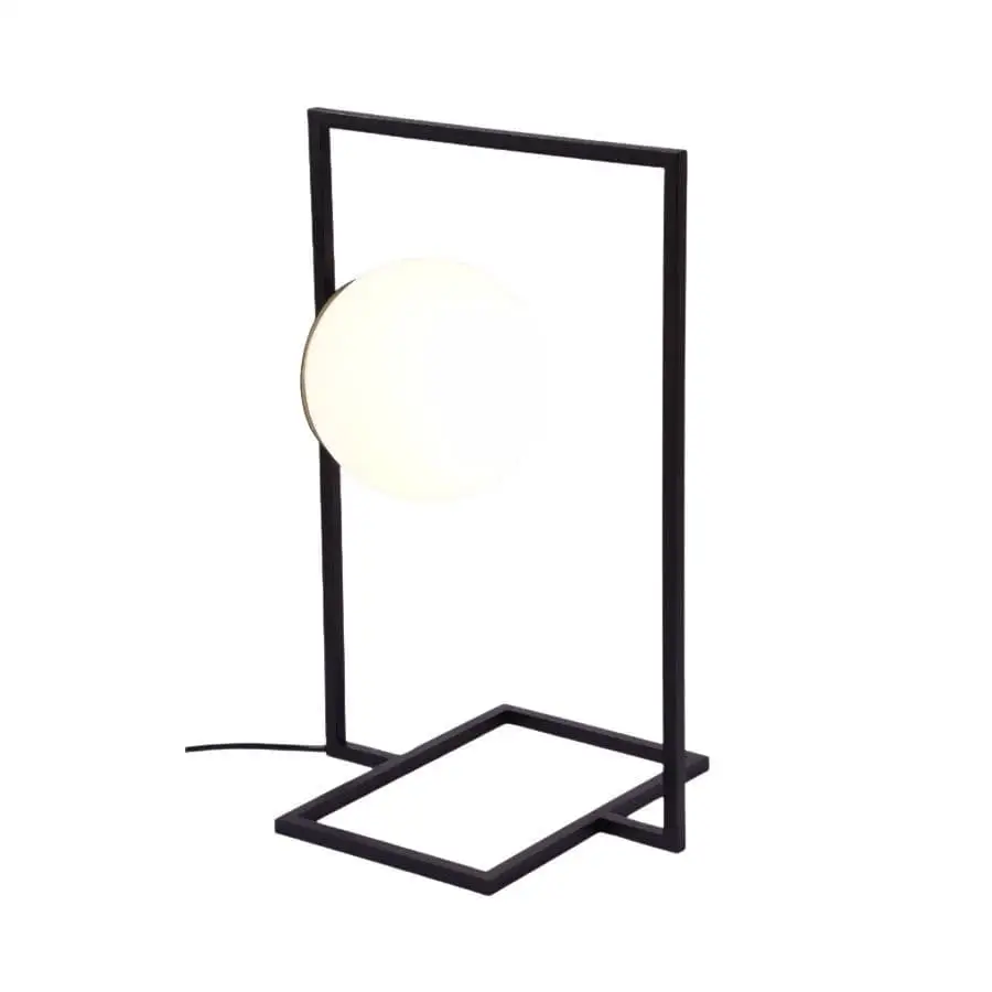 Abajur de Mesa Kellua Retang Lâmpada E27 6042 Metal Domado