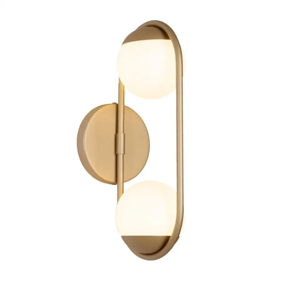 Arandela Interna Sole Oval Dupla G9 6076 Metal Domado