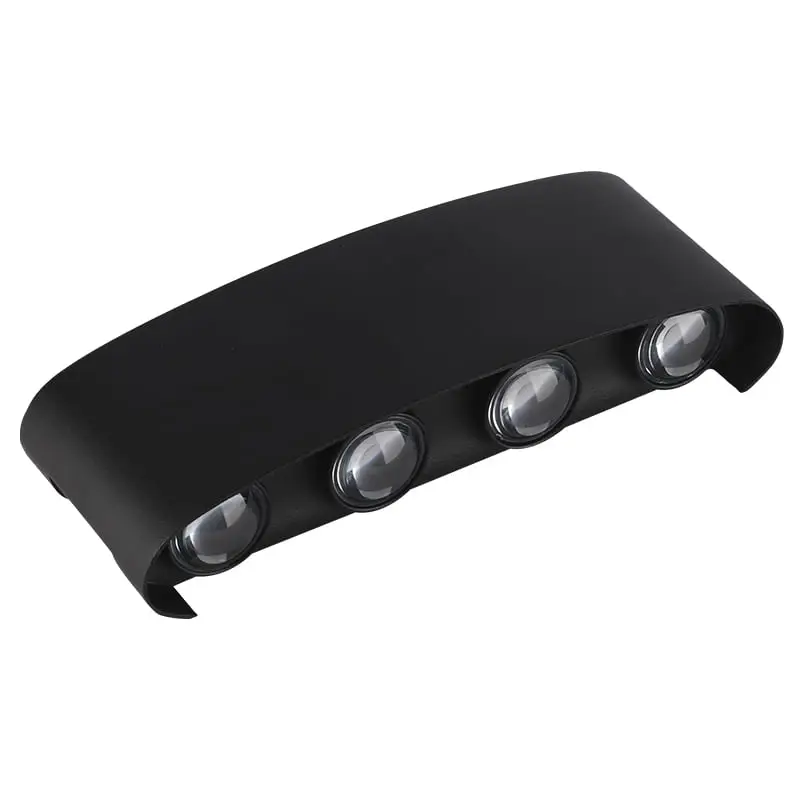 Arandela LED Yori IP65 8W 3000K Preto ABS Nordecor