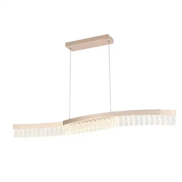 Pendente Ondular Cristal Led 30W EB099/13 Luciin