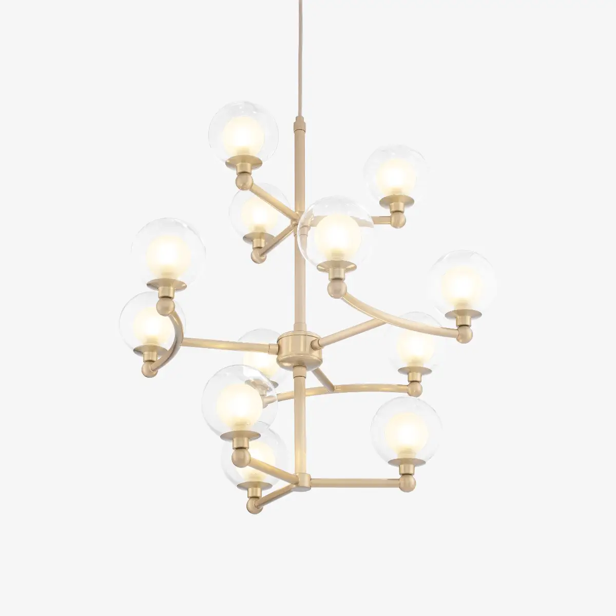 Lustre Grapp 12 Soquetes G9 Pintura Golden Art