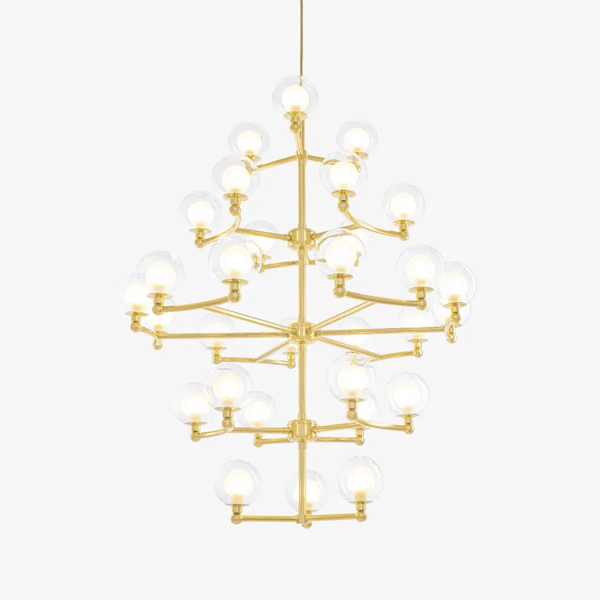 Lustre Grapp 30 Soquetes G9 Pintura Golden Art