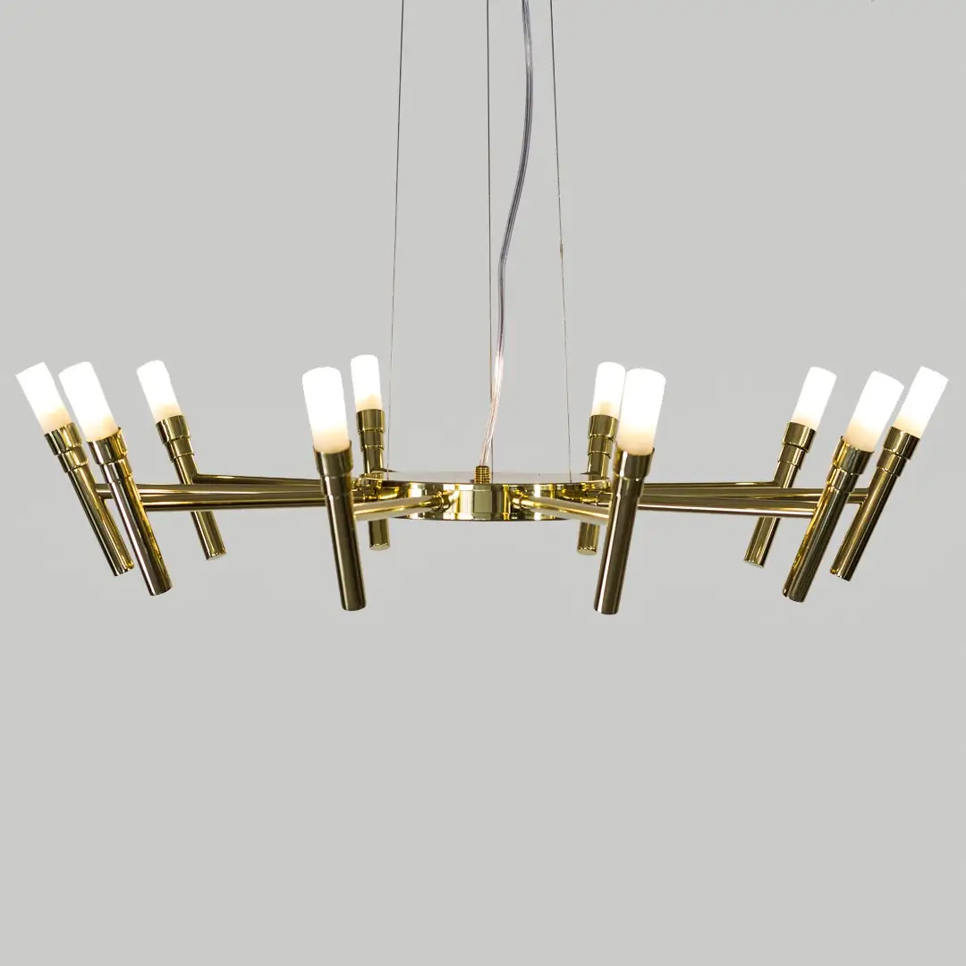 Lustre Montana 10 Braços Ø70cm Latão Golden Art