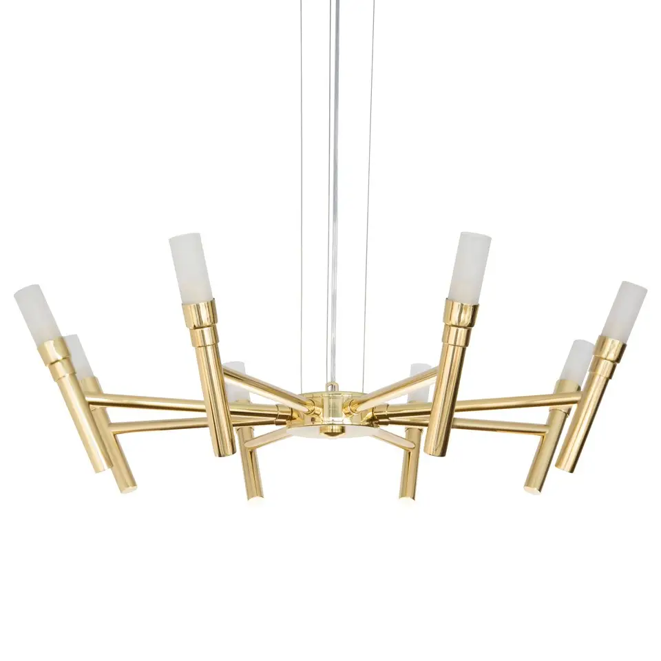 Lustre Montana 8 Braços Ø60cm Latão Golden Art