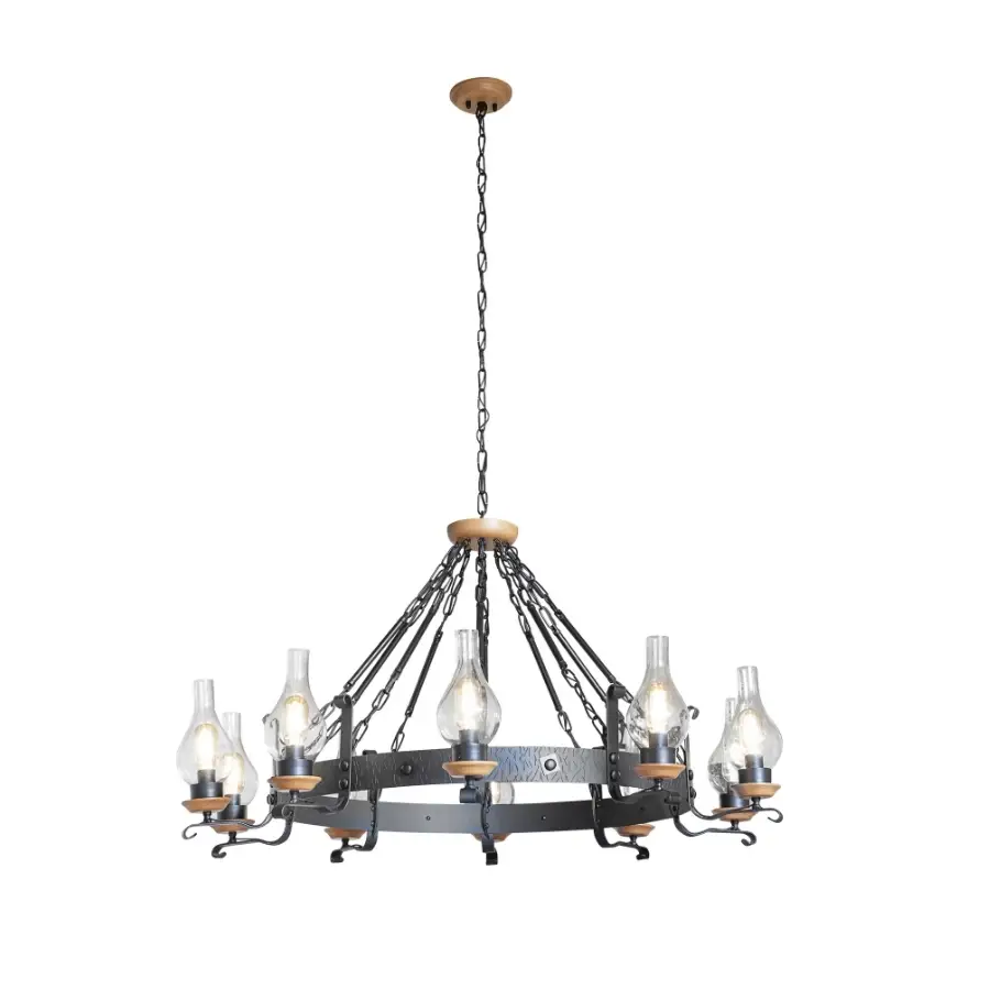 Lustre Rustico Oxford 10 Cupulas 109cm 3076/10 Madelustre