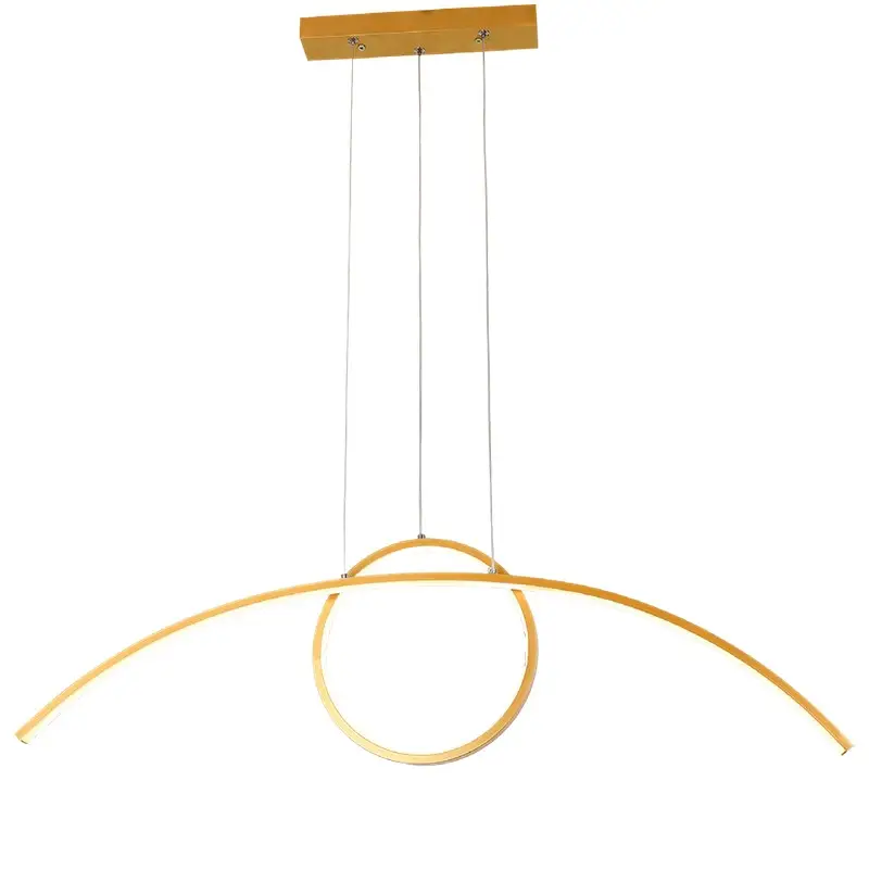 Pendente Arco Led Dourado Fosco 42W 3000K US064/13-2 Luciin