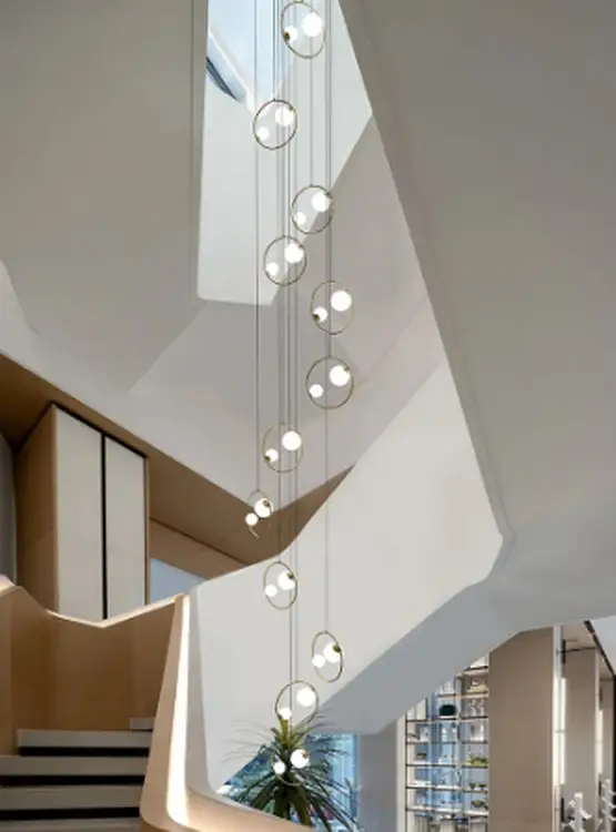 Pendente Circular Dual Globo 9 Aros All Lux