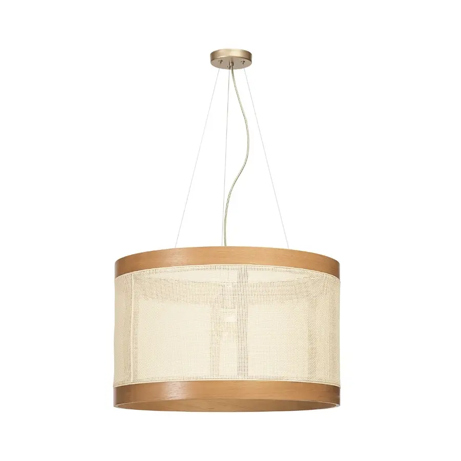 Pendente Madeira Nuts Fibra Natural 53cm 2939 Madelustre