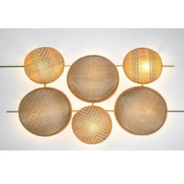 Plafon Trama Baniwa Trançado Luminoso Imponente Munclair