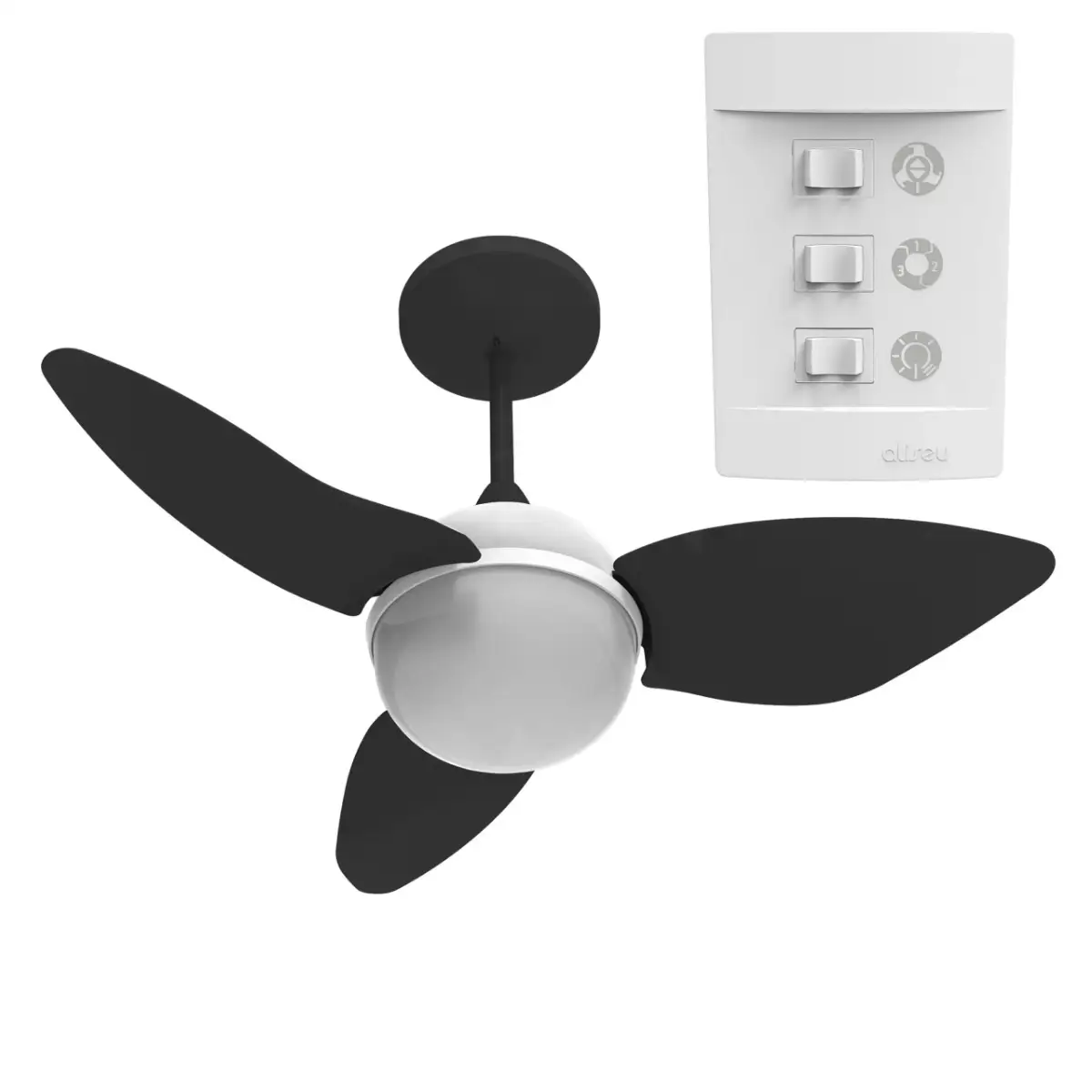Ventilador de Teto Smart 3 Pas com Luminaria Aliseu